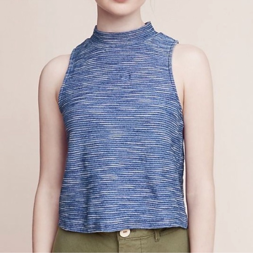 Anthropologie Postage Stamp Tank XL
